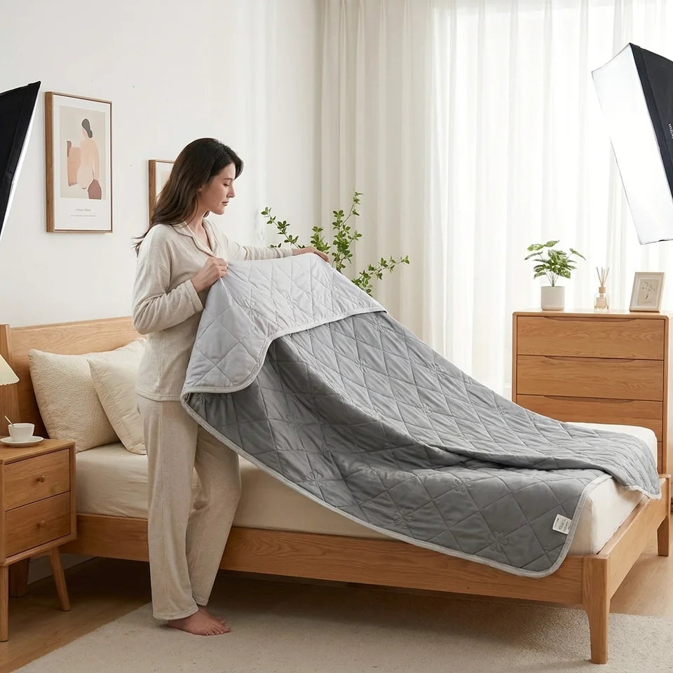 Cooling Thin Quilt for Summer – Lightweight Breathable Ice Silk Blanket, Ultra Soft Quilt for Hot Weather, Ideal for Airy Bedrooms and Comfortable Summer Sleep