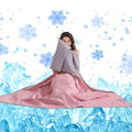Quilted air-conditioning blanket insert, oversized cool-feeling summer quilt. Skin-friendly, soft, lightweight and breathable solid color quilt, machine washable and easy to care for, versatile home essential and ideal holiday gift.