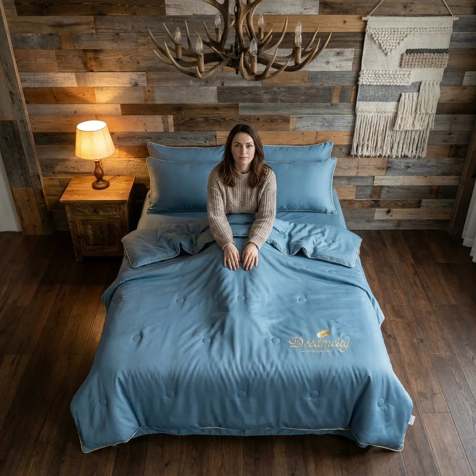 1pc Ultra Soft Summer Cool Quilt Feather embroidery pattern (1 Summer Quilt, Pillow Not Included)  Comfortable Air Conditioner Quilt Multi-Functional Summer Cool Quilt Cool Thin Quilt Bedding