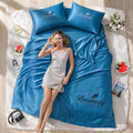 3PCS Cooling Summer Quilt Breathable Lightweight Thin Soft Coverlet For Hot Sleepers Air Conditioner Room Queen King Twin Size Bedding